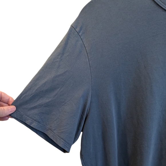 Lululemon The Fundamental Graphic T-Shirt Active Run Men M Spellout Hiking Blue - Picture 4 of 7